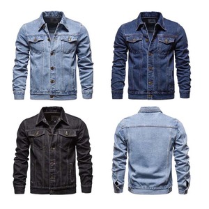 Men's Slim Fit Denim Jacket Casual <b>Stand</b> Collar Regular Sleeve Solid Color Leather Material Winter Wear Quick Dry Sherpa Lining - Product Image 6