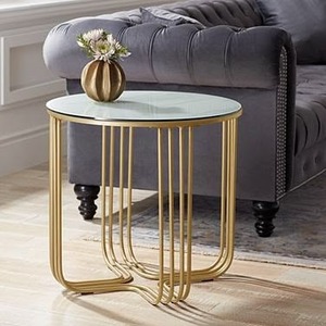 Table basse en bois moderne, design scandinave, plateau rond, meubles décoratifs pour salon - Product Image 2