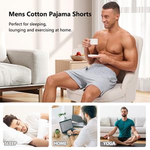 <b>Light</b> Weight 100% Cotton Shorts 4 inch Pajama Lightweight Cotton <b>Sleep</b> Bottoms with Pockets - Product Image 4