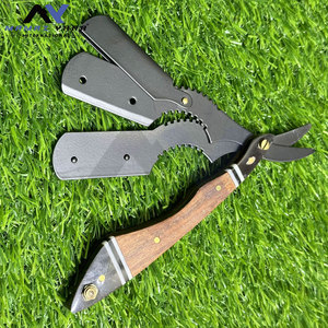 Navajas de Barbero Personalizadas con Mango de Madera, Navajas de Afeitar Negras para Salón, con Bloqueo Giratorio, para Uso en Barberías y Estilismo - Product Image 4