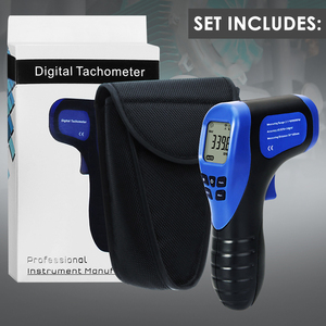 Tachymètre numérique sans contact, directement de l'usine |   Compteur de régime laser 2,5~9999 tr/min pour moteur, ventilateur, moto et moteur de voiture (OEM) - Product Image 2