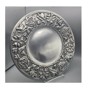 Beautiful Stainless Steel Serving Platter <b>Large</b> Round Metal Food <b>Tray</b> Durable Serving Plate for Restaurant Catering - Product Image 3