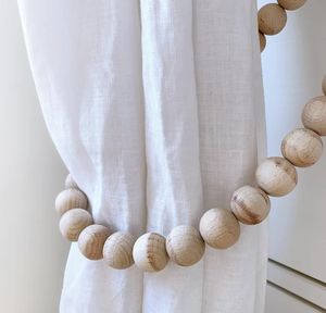 BOHO Rope Wood Curtain <b>Tie</b> <b>Backs</b> Holdbacks Tiebacks Fasteners Home Decor Holders for Bedroom Curtain Ticback - Product Image 5