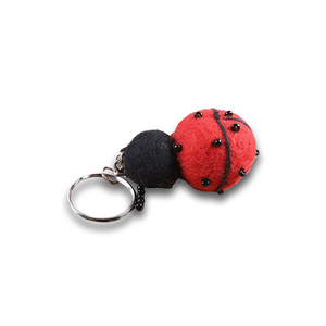 Ladybug Felt Plush Key <b>Ring</b> Cute Keychain for Ladies - Product Image 2