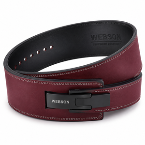 WABSON SPORT Cowhide 10mm Thick Weightlifting Support <b>Belt</b> Non-Slip Heavy Duty Buckle Closure Professional Protection Fitness - Product Image 1