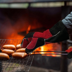 Guantes de Soldadura Reforzados de Piel de Vacuno de Primera Calidad, con Puño de Seguridad, para Uso General, Resistentes al Fuego y al Calor - Product Image 6