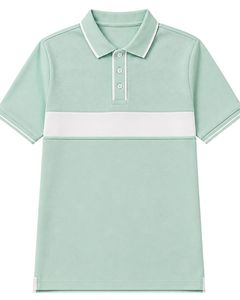Manufacturer Customized Mint Green And <b>White</b> Men <b>Polo</b> Shirt Short Sleeve Casual Golf T Shirt Breathable Summer Premium Top - Product Image 1
