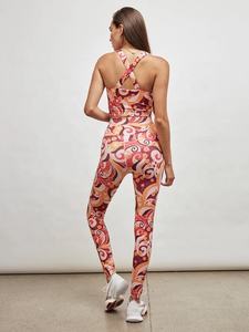 Woman Yoga Set Sublimation Printed <b>Women</b> Sexy Quick Dry Yoga Set Fitness Active <b>Clothing</b> Custom designs printing yoga sets - Product Image 5
