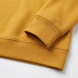Sweat-shirt jaune moutarde de haute qualité, unisexe, col rond, manches longues, pull uni, vêtements décontractés personnalisés pour hommes à prix avantageux - Product Image 4