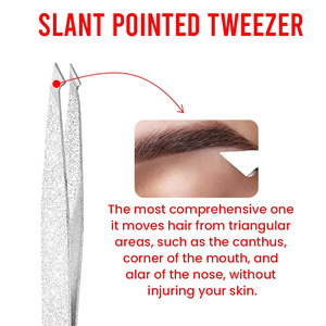Pince à épiler professionnelle en acier inoxydable pour sourcils et extensions de cils, épilation des poils du visage et des poils incarnés - Product Image 6