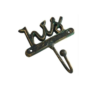 Crochets muraux en laiton massif à motif végétal pour vêtements - Product Image 5