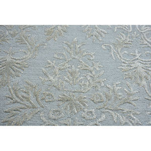 Tapis moderne à motifs floraux tufté à la main, bleu clair, tapis de luxe texturé fait main, taille personnalisée - Product Image 3