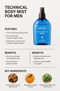 Bruma Corporal Perfumada Herbal para Hombre, Spray de Fragancia Duradera de 200 ml - Product Image 4