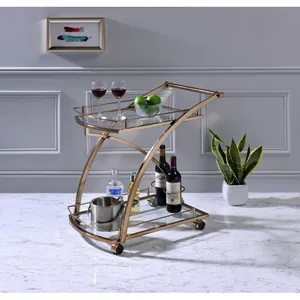 Premium Handmade Metal Bar <b>Serving</b> <b>Trolley</b> Cart Beverage Wine Tea Coffee Party Event Setup Multi-Purpose Eco-Friendly Asian Zen - Product Image 4