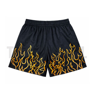 Shorts en maille streetwear personnalisés pour hommes, style hip-hop surdimensionné, respirants et à séchage rapide, pour l'été, OEM, marque privée - Product Image 2