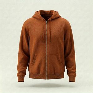 Classic Zip Front Hoodie for Men Soft <b>Brushed</b> Fleece Sweatshirt Casual Athletic Streetwear Outerwear Jacket - Product Image 1
