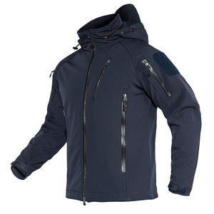 Wholesale High Quality 450Gsm Men's Stand Collar Custom Logo Zipper <b>Fleece</b>-<b>Lined</b> Spring Windproof Breathable Waterproof <b>Jacket</b> - Product Image 4
