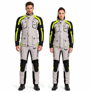 2026 Bikers Gear Australia Adventure Touring Motorcycle Suit Cordura Waterproof Riding <b>Jacket</b> and Pants Grey Neon - Product Image 1