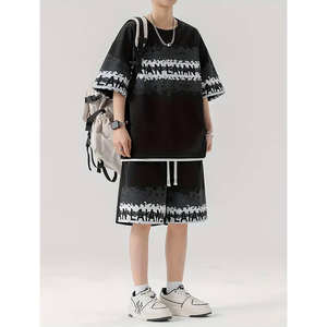 Men's T-Shirt & Short Sets Breathable Eco-Friendly High Street Plus Size Pakistan Made - Product Image 6