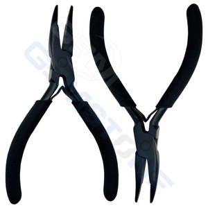 Pince professionnelle en acier inoxydable pour extensions de cheveux, à pointe incurvée, 4,75 pouces, pour micro-perles Nana, durable et réutilisable, usage commercial - Product Image 5