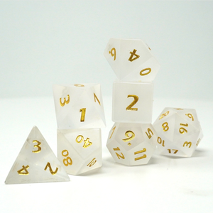 Dados de piedra de alta calidad, selenita, cristal natural, piedras curativas de reiki, piedras grabadas, juego de dados personalizados, cristal vikingo - Product Image 2