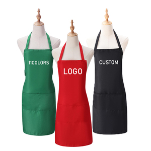 Delantal de Algodón Personalizado con Bolsillo, Correas Ajustables Unisex para Uso en Restaurantes y Bares, 11 Colores, Impresión de Logotipo Disponible - Product Image 1