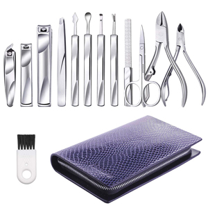 Professional Stainless Steel Manicure & Pedicure <b>Set</b> with 12 Pieces <b>Nail</b> Clipper Luxurious Gift Box for Grooming Kit - Product Image 1
