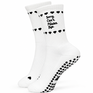 Calcetines de Yoga y Pilates Personalizados de Alta Calidad con Bordado de Letras y Corazón, Antideslizantes para Reformer - Product Image 1