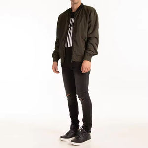 <b>Men's</b> Stylish Comfortable Stand Collar Waterproof Bomber <b>Jackets</b> Customize Fabric <b>Long</b> Sleeve Zip Up Flight Bomber <b>Men's</b> <b>Jackets</b> - Product Image 4