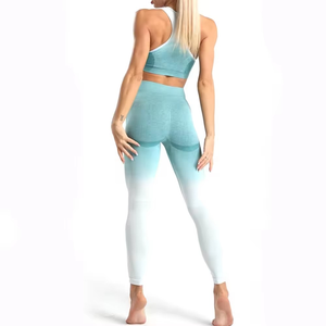 Ensemble de yoga pour femmes, vêtements de fitness, 1 pièce, sans bretelles, taille élastique, design simple, spandex/nylon, respirant, séchage rapide - Product Image 2