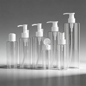 Bouteilles cylindriques en plastique PET transparent personnalisées pour shampoing, lotion, soins de la peau, emballage cosmétique, couleur personnalisée OEM/ODM - Product Image 2