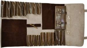 Étui à couteaux en cuir véritable, sac de rangement pour couteaux de chef, organiseur professionnel pour équipement culinaire, étui de protection pour voyage, anti-odeurs - Product Image 4