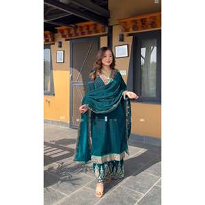 Bas et haut entièrement cousus pour femmes-Ensemble de costume Dupatta pour tenue de fête - Product Image 2