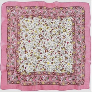 Bandana en coton fait main personnalisé à double impression numérique, meilleur châle carré et hijab d'été avec logo personnalisé, imprimé pour femmes - Product Image 2