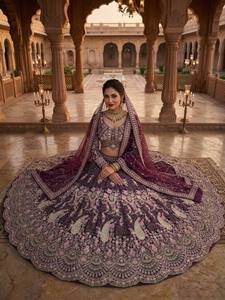 <b>Top</b> Quality Fancy Thread Work with Sequence Work Heavy Mono Satin Silk Lehenga Choli for Women& Bride Fully Stitched - Product Image 6