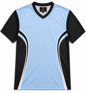 FURAT LEATHERS Running <b>Tshirt</b> Athletic Custom Front Printed Dry Fit Geometric Moisture Wicking <b>Polyester</b> V-neck Short Sleeve - Product Image 1