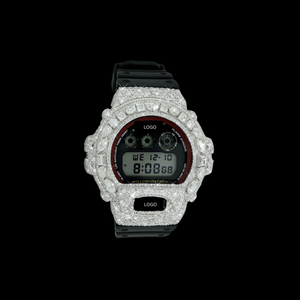 Reloj de pulsera prémium con diamantes de moissanita VVS para hombre, plateado, con bisel de diamantes grandes, estilo hip-hop. - Product Image 1