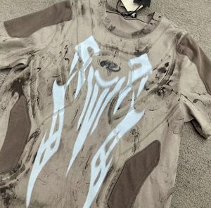 Custom High Quality Vintage Acid Wash <b>Spray</b> Dirty Design Oversized T-shirt DTG Printing Distressed Streetwear for Men - Product Image 4