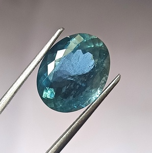 Piedra Preciosa Suelta de Aguamarina Azul Santa María Natural de 5 Quilates, Corte Ovalado Facetado, Translúcida - Product Image 4