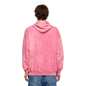 Sweat à capuche surdimensionné en polyester/coton personnalisé, effet délavé, style vintage, pour hommes, vente en gros, écologique - Product Image 2