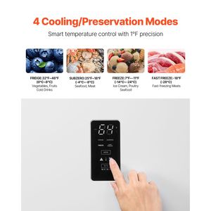 Congelatore Verticale No-Frost da 20,2 Piedi Cubi con Allarme di Controllo Temperatura, Frigorifero Convertibile - Product Image 4