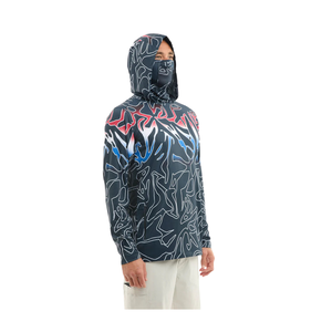 Hoodrix Wears Factory Price Custom Printed Spandex/Polyester Pullover Fishing Wear Long Sleeve Hooded UPF 50+ Moisture Wicking - Product Image 3