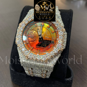 Pass Diamond Tester Custom Stainless Steel Hip Hop Jewelry Fully Iced Out Moissanite Diamond <b>Wrist</b> <b>Watch</b> <b>For</b> Party And Event - Product Image 3