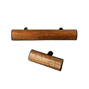 ลูกบิดประตูไม้ขัดเงาทำมือระดับพรีเมียม พร้อมสัมผัสหนัง กันน้ำ สำหรับตกแต่งบ้านสไตล์โมเดิร์นรัสติก - Product Image 2