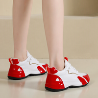 Baskets de mode OEM pour femmes et hommes, en PU, avec empiècements contrastants, chaussures de sport décontractées pour projets de marque