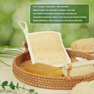 Eco-Friendly Handmade <b>Loofah</b> Dual-Use Soap for Storage and Daily Exfoliation, natural <b>loofah</b> sponge - Product Image 2