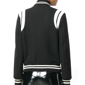 Women's High Quality Thick Heated Varsity <b>Jacket</b> Casual Printed Cotton Filling Breathable Woven Button Decoration Stand Front - Product Image 3