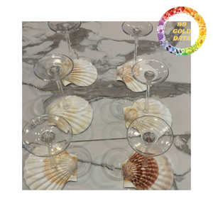 Seashell wine glass handmade natural shell <b>goblet</b> for wine serving and beach decor use - Product Image 6