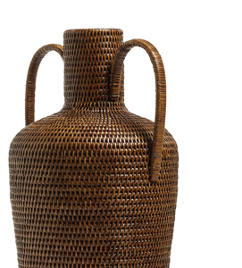 Jarrón Decorativo de Mimbre con Forma de Botella Distintiva, Hecho a Mano, Alto, para Decoración del Hogar - Product Image 3