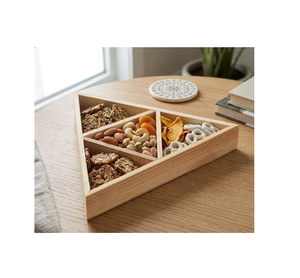 Plateau à fruits secs en bois, plusieurs designs et tailles, plateau de petit-déjeuner, forme ronde, multifonctionnel, logo personnalisé et meilleur prix - Product Image 2